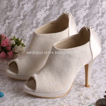High Heel Summer Lace Boots for Wedding